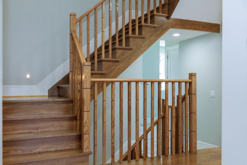 Wood Stairs with Banister