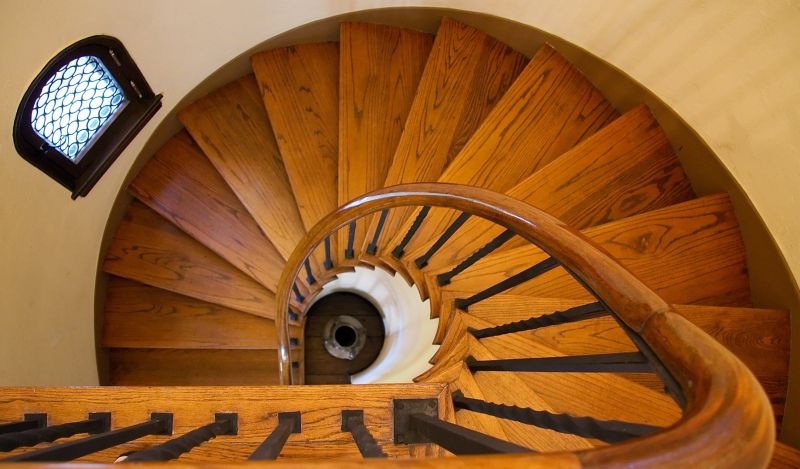 Spiral Wood Stairs